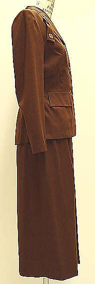 Suit, Gilbert Adrian (American, Naugatuck, Connecticut 1903–1959 Hollywood, California), (a) wool, rayon; (b) wool, American