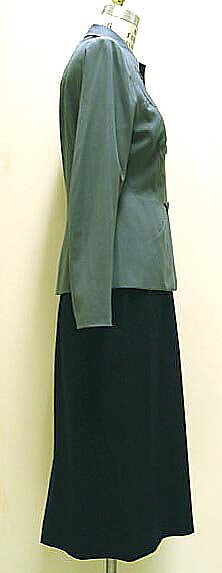 Suit, Gilbert Adrian (American, Naugatuck, Connecticut 1903–1959 Hollywood, California), (a) wool, rayon; (b) wool, American