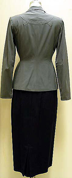 Suit, Gilbert Adrian (American, Naugatuck, Connecticut 1903–1959 Hollywood, California), (a) wool, rayon; (b) wool, American