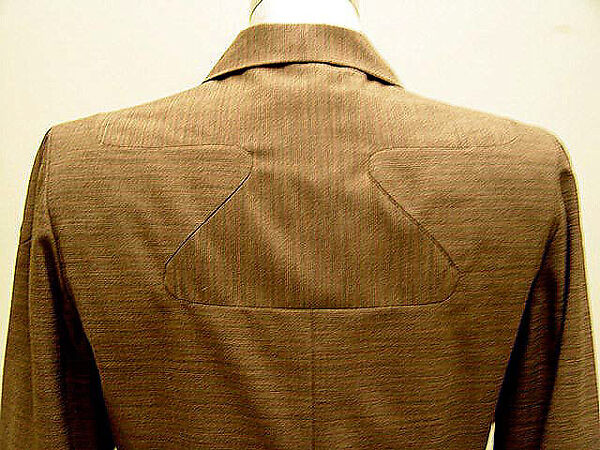 Suit, Gilbert Adrian (American, Naugatuck, Connecticut 1903–1959 Hollywood, California), (a) wool, rayon, plastic; (b) wool, American