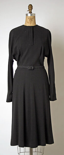 Ensemble, Gilbert Adrian (American, Naugatuck, Connecticut 1903–1959 Hollywood, California), (a) wool, suede; (b, c) wool; (d, e) suede, American