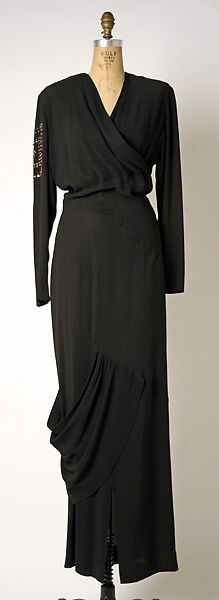 Dress, Gilbert Adrian (American, Naugatuck, Connecticut 1903–1959 Hollywood, California), rayon, metal, American 