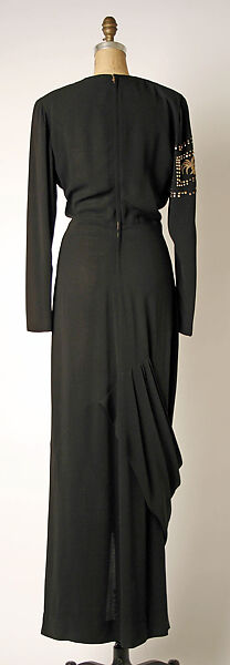 Dress, Gilbert Adrian (American, Naugatuck, Connecticut 1903–1959 Hollywood, California), rayon, metal, American