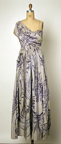Dress, Gilbert Adrian (American, Naugatuck, Connecticut 1903–1959 Hollywood, California), (a) silk, rayon; (b) silk, American 