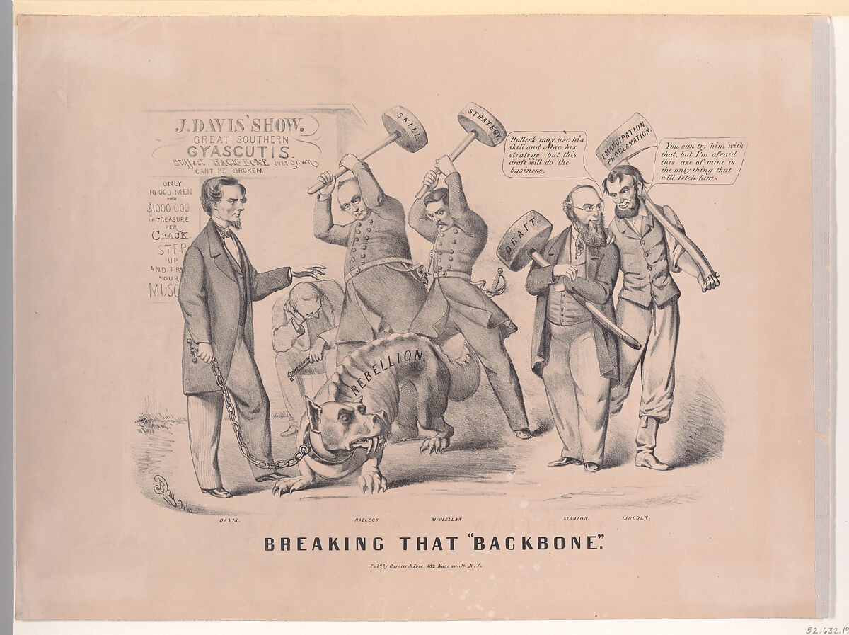 Breaking that "Backbone", After Benjamin Henry Day Jr. (American, New York 1838–1916 Summit, New Jersey), Lithograph 