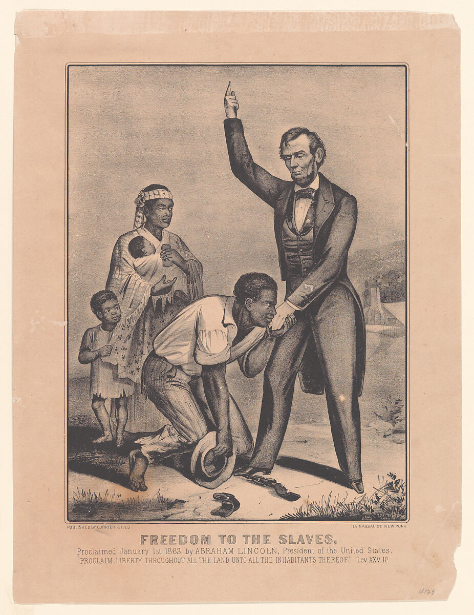 Freedom to the Slaves, Currier &amp; Ives (American, active New York, 1857–1907), Lithograph 