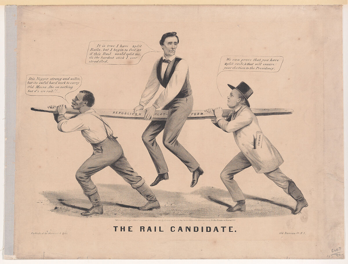 The Rail Candidate, Probably after Louis Maurer (American (born Germany), Biebrich 1832–1932 New York), Lithograph 