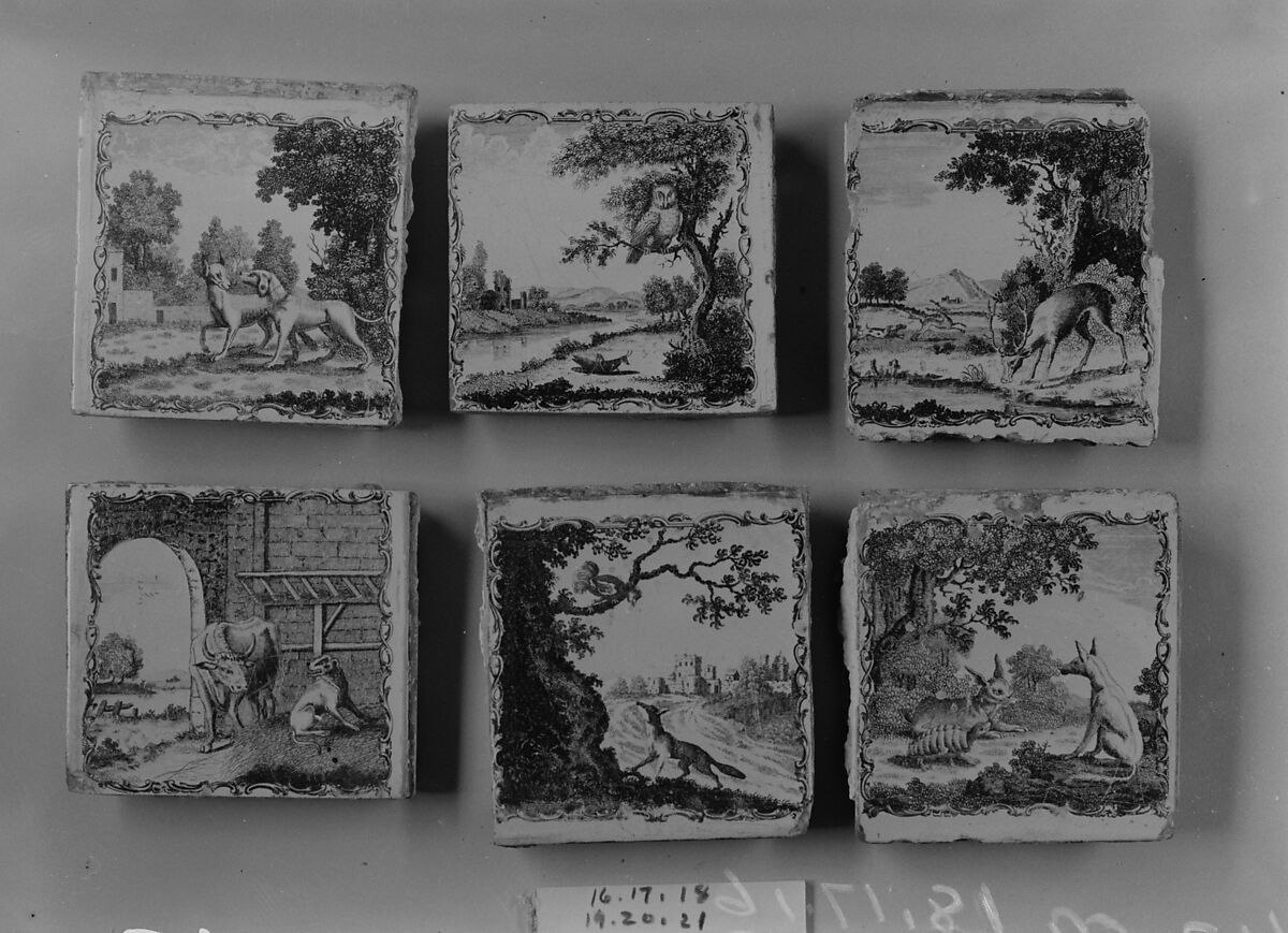 Tile, Guy Green (active 1756–1803), Earthenware, transfer-printed, British 