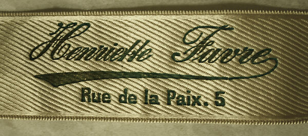 Dress, Henriette Favre, silk, metal, French