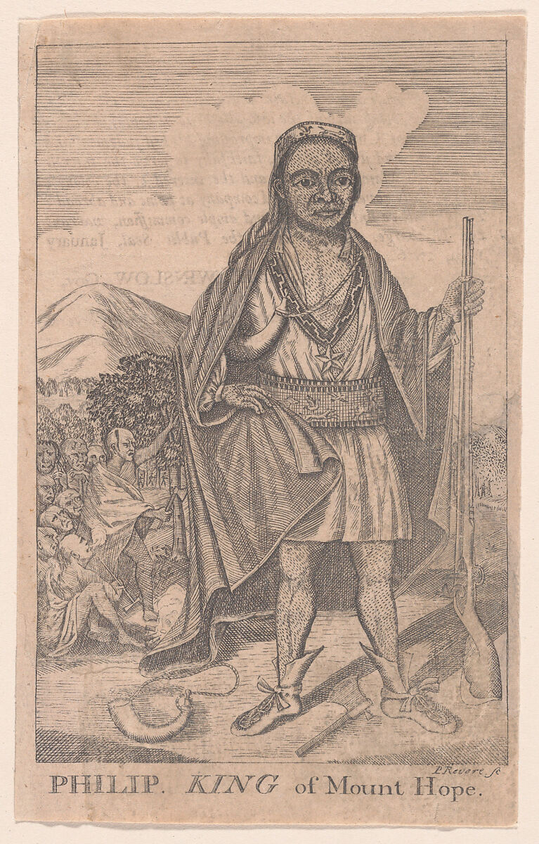 Philip King of Mount Hope, Paul Revere Jr. (American, Boston, Massachusetts 1734–1818 Boston, Massachusetts), Engraving 
