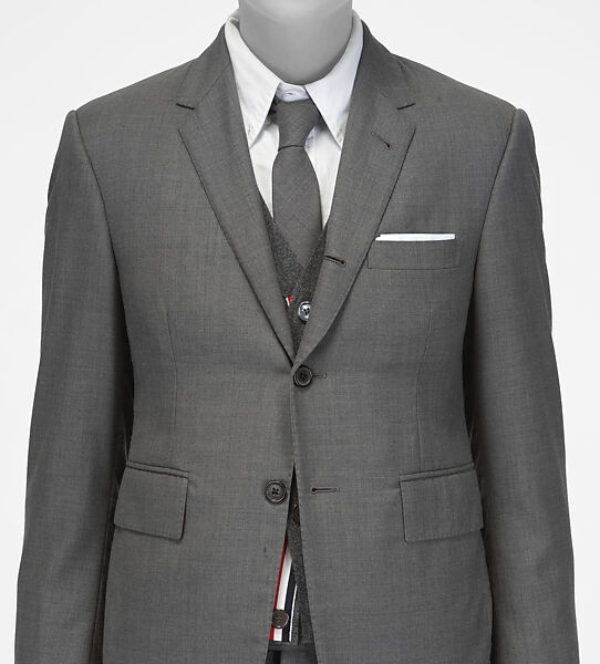 Ensemble, Thom Browne (American, born 1965), wool, cashmere, cotton, synthetic lining, nylon, leather, American