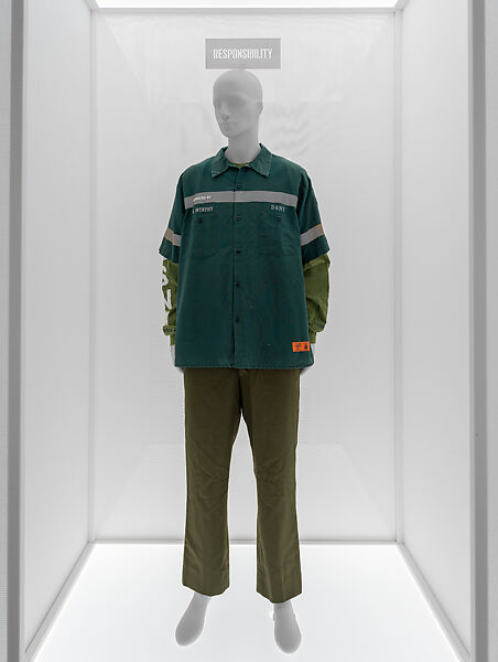 Ensemble, Heron Preston (American, born 1983), Nylon, cotton, polyester rayon blend, American