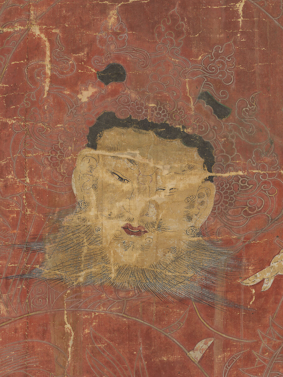 Vulture Peak Assembly, Unidentified artist, Unmounted; ink, gold, silver and white pigment on silk, Korea
