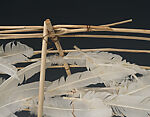 Feather Canoe, Truman T. Lowe (Ho Chunk, 1944–2019), Peeled Willow, White Feathers, Copper Wire, Ho Chunk, Native American