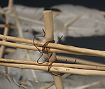Feather Canoe, Truman T. Lowe (Ho Chunk, 1944–2019), Peeled Willow, White Feathers, Copper Wire, Ho Chunk, Native American