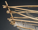 Feather Canoe, Truman T. Lowe (Ho Chunk, 1944–2019), Peeled Willow, White Feathers, Copper Wire, Ho Chunk, Native American
