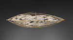 Feather Canoe, Truman T. Lowe (Ho Chunk, 1944–2019), Peeled Willow, White Feathers, Copper Wire, Ho Chunk, Native American
