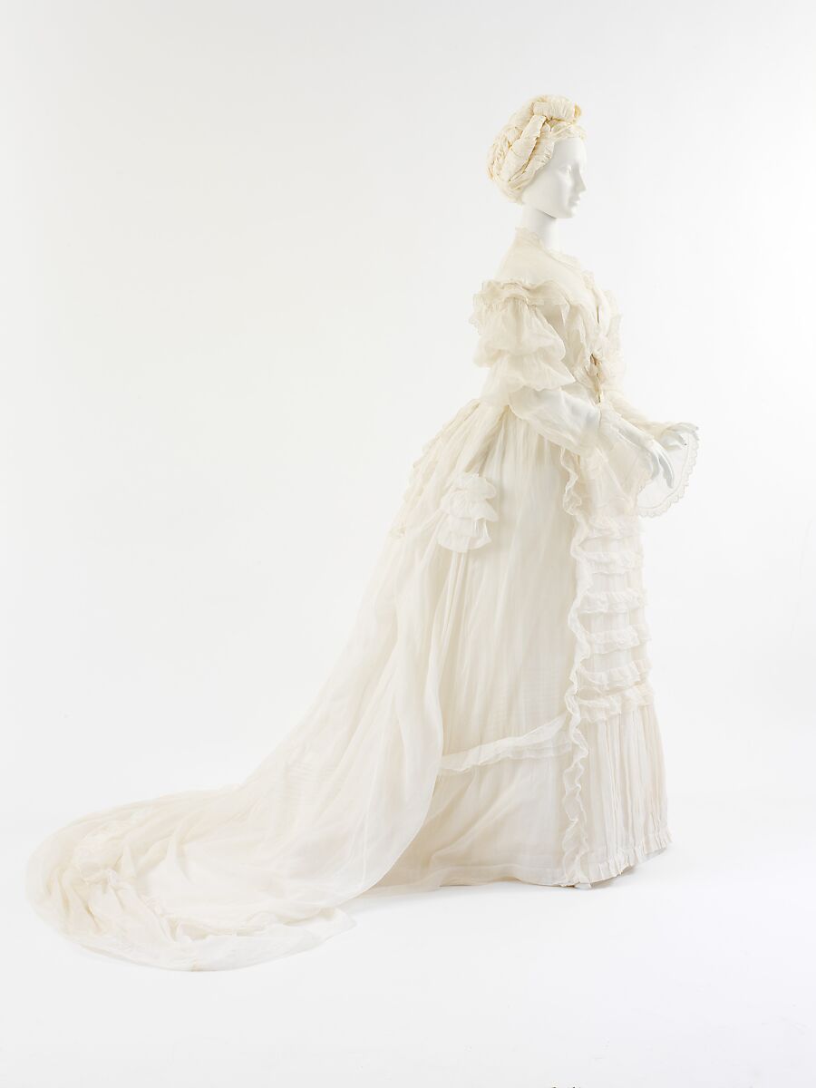 Dress, cotton, American