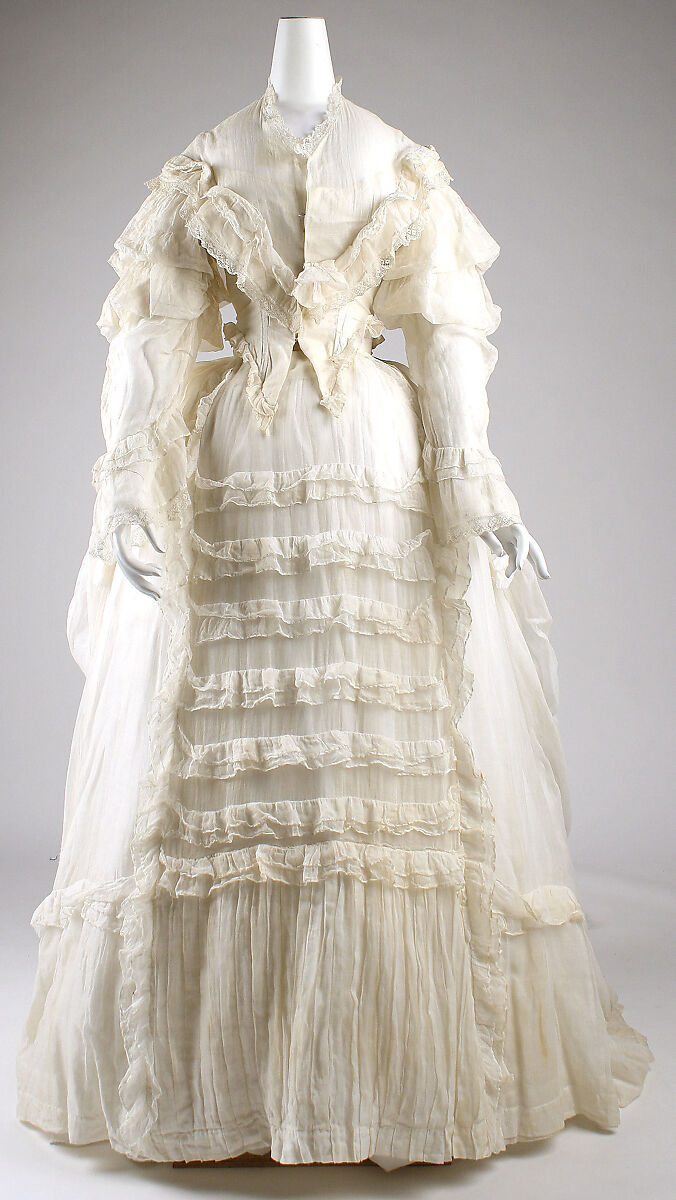 Dress, cotton, American