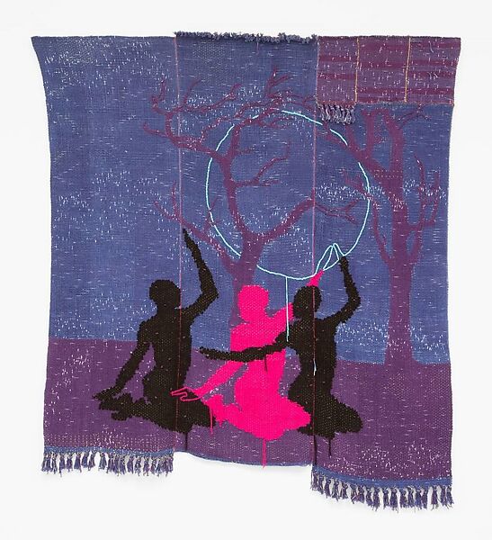 flying geese, Diedrick Brackens (American, born Mexia, Texas 1989), Woven cotton and acrylic yarn 