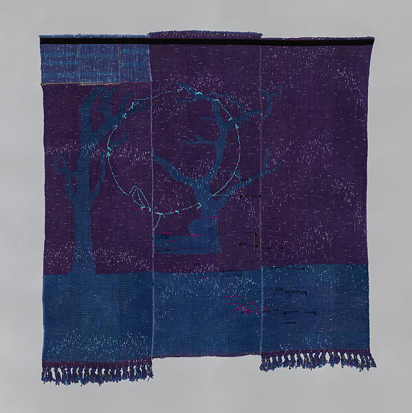 flying geese, Diedrick Brackens (American, born Mexia, Texas 1989), Woven cotton and acrylic yarn