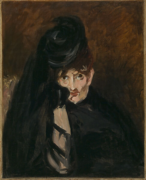 Berthe Morisot in Mourning, Edouard Manet (French, Paris 1832–1883 Paris), Oil on canvas, French 