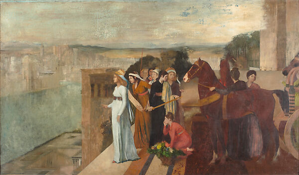 Semiramis Building Babylon, Edgar Degas (French, Paris 1834–1917 Paris), Oil on canvas, French 