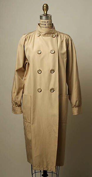 Raincoat, Yves Saint Laurent (French, founded 1961), silk, French 