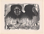 Lovey Twice, Elizabeth Catlett  American and Mexican, Lithograph