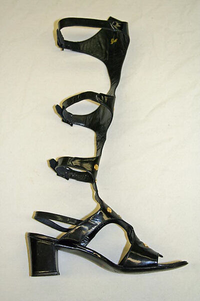 Sandals, Herbert Levine Inc. (American, founded 1949), leather, plastic (vinyl), American