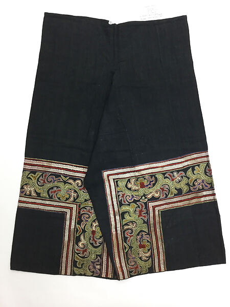 Ensemble, cotton, wool, brass, China (Yi)