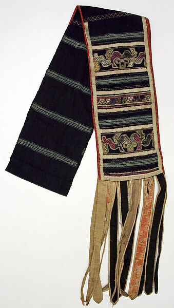 Ensemble, cotton, wool, brass, China (Yi)