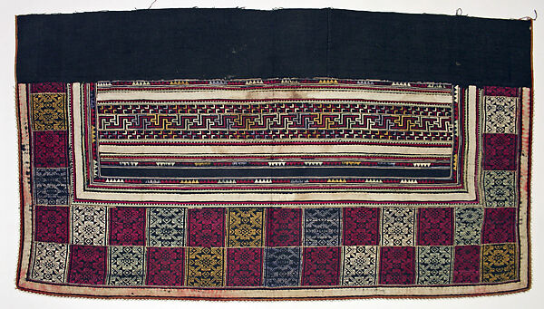 Ensemble, cotton, wool, brass, China (Yi)