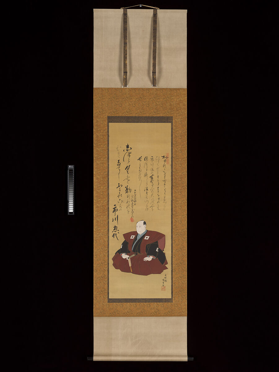 Memorial Portrait of the Actor Ichikawa Ōmezō I, Painting by Utagawa Kunisada (Japanese, 1786–1864), Hanging scroll; ink and color on silk, Japan