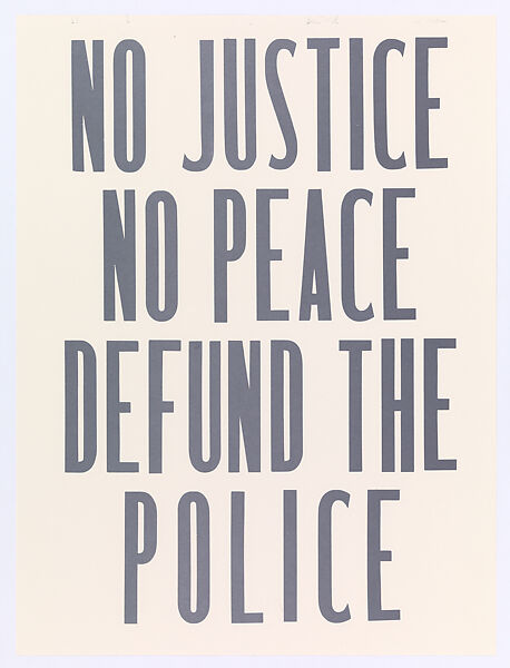 No Justice No Peace Defund The Police, Center for Book Arts, Letterpress 