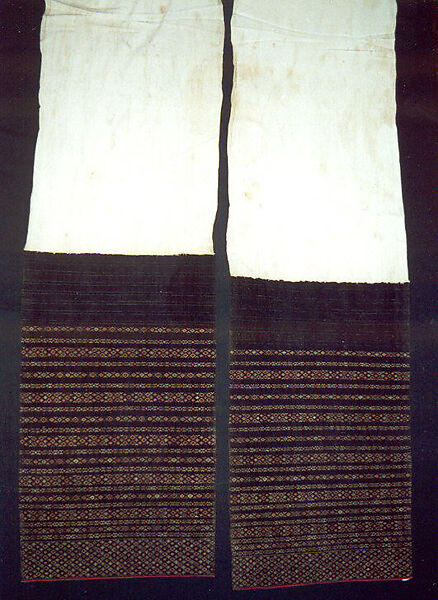 Loincloth, cotton, silk, Burma (Mara)
