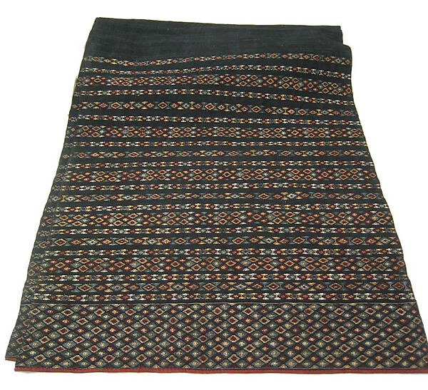 Loincloth, cotton, silk, Burma (Mara) 