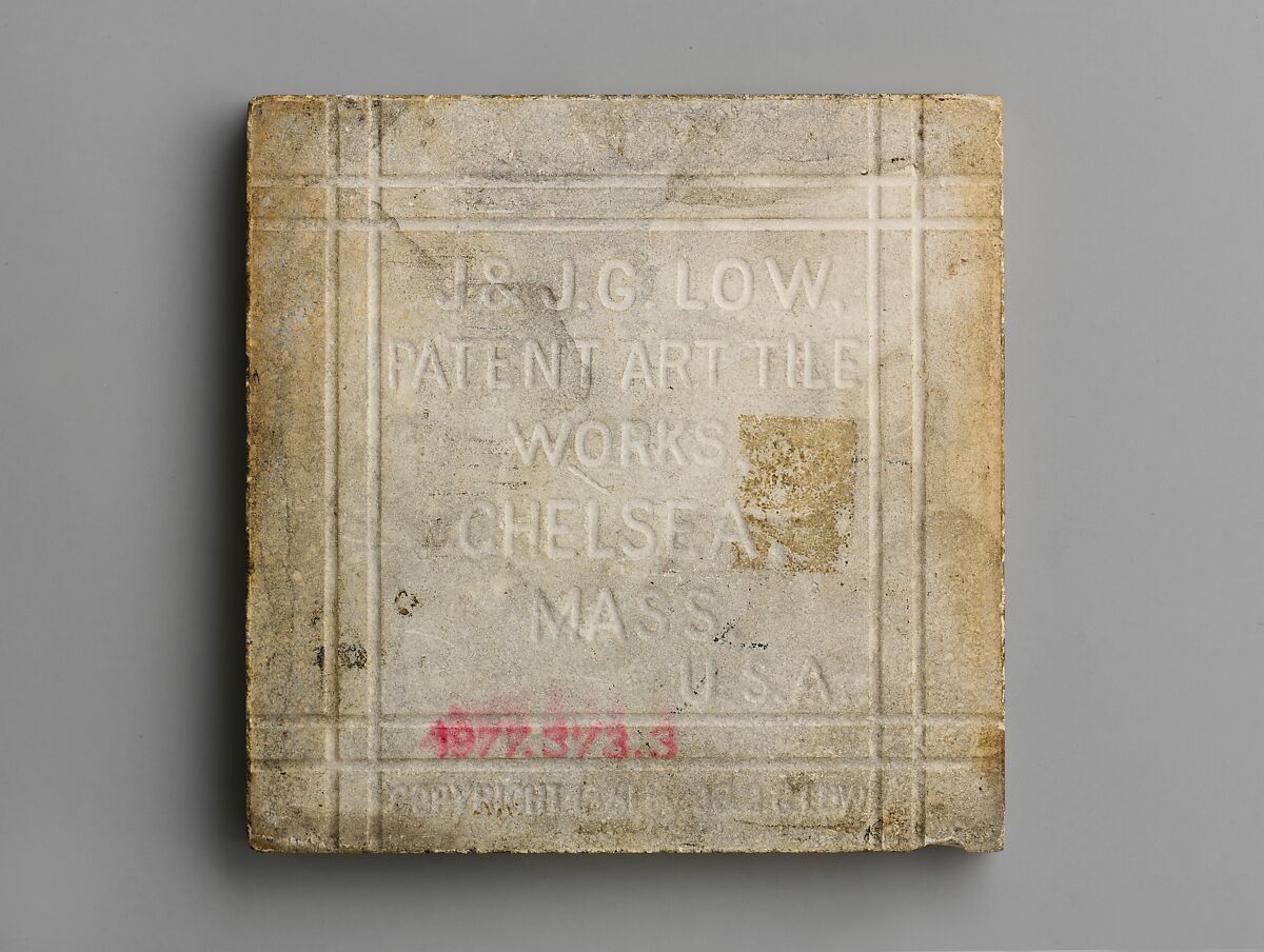 Tile, J. and J. G. Low Art Tile Works (American, Chelsea, Massachusetts, 1877–1903), Earthenware, American