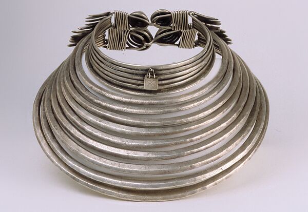 Necklace, silver, China (Miao-Wuya) 