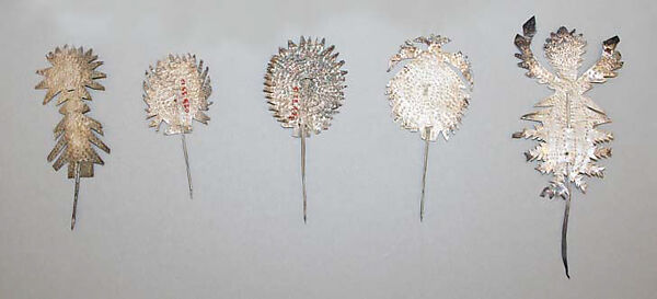 Ensemble, (a–d) cotton, silk; (e) metal, Thailand (Yao Hill)