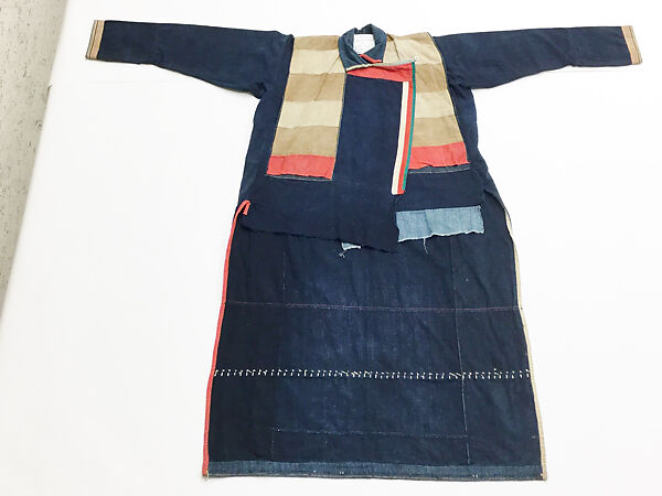 Ensemble, cotton, wool, metal, shell, plastic, Southeast Asia (Lisu)