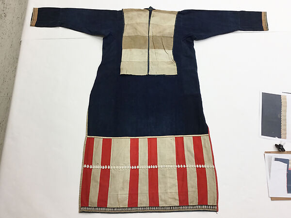 Ensemble, cotton, wool, metal, shell, plastic, Southeast Asia (Lisu)