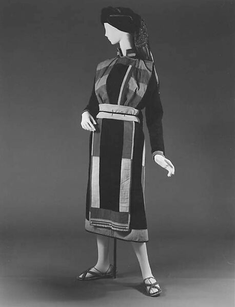 Ensemble, cotton, wool, metal, shell, plastic, Southeast Asia (Lisu)