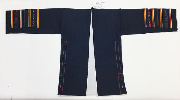 Ensemble, cotton, silk, silver, glass, Thailand (Akha)