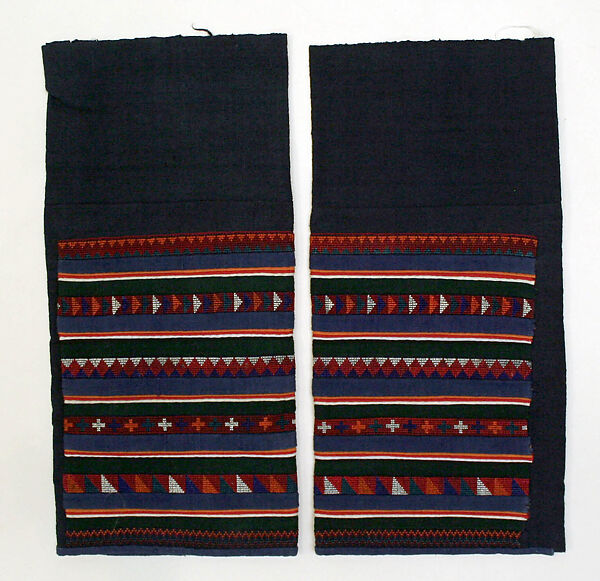 Ensemble, cotton, silk, silver, glass, Thailand (Akha)