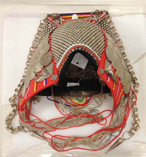 Ensemble, cotton, silk, silver, glass, Thailand (Akha)