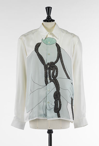 Shirt, Daniel w. Fletcher (British, founded 2015), silk, plastic, British 