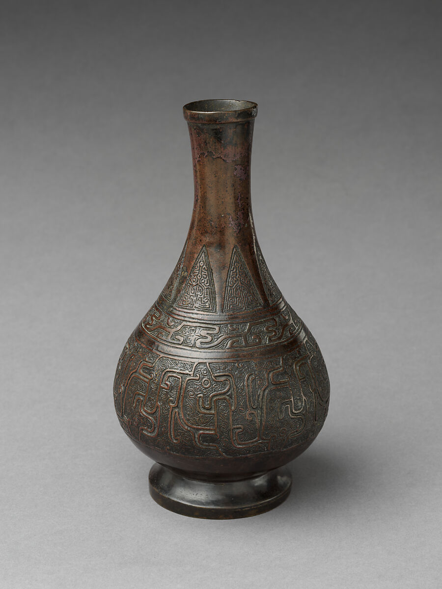 Flower vase, Copper alloy, China 