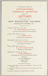 Collection of exhibition announcement, invitation, and broadside to the International Surrealist Exhibition, New Burlington Galleries, 1936, New Burlington Galleries