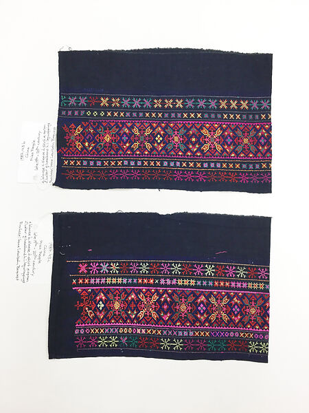 Ensemble, (a–c, e–i) cotton
(d) bast fiber, China (Miao)